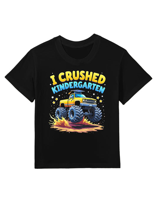 I Crushed Kindergarten Monster Truck Graduation Boys Kids Kids T-Shirt