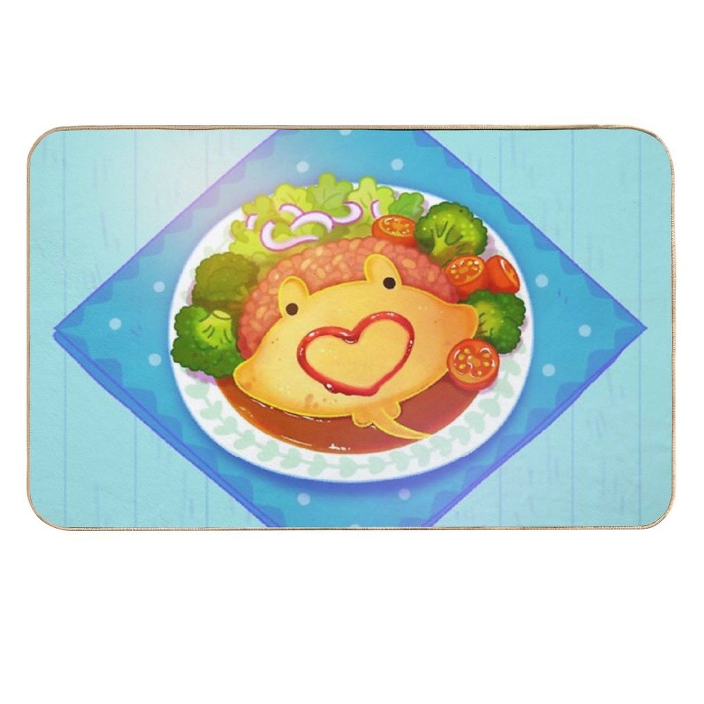 Sea Omurice  Eco-Friendly Bath Mat