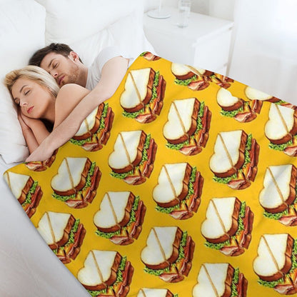 Ham Sandwich Pattern Throw Blanket