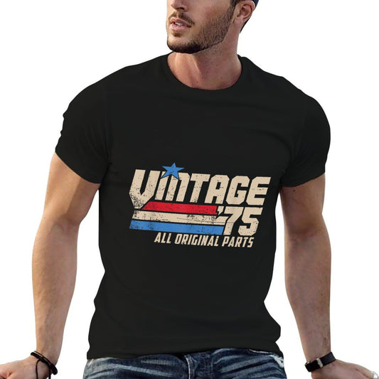 Vintage &#39;75 Retro Birthday Top for Men 50th 1975 Dad USA 50 T-Shirt