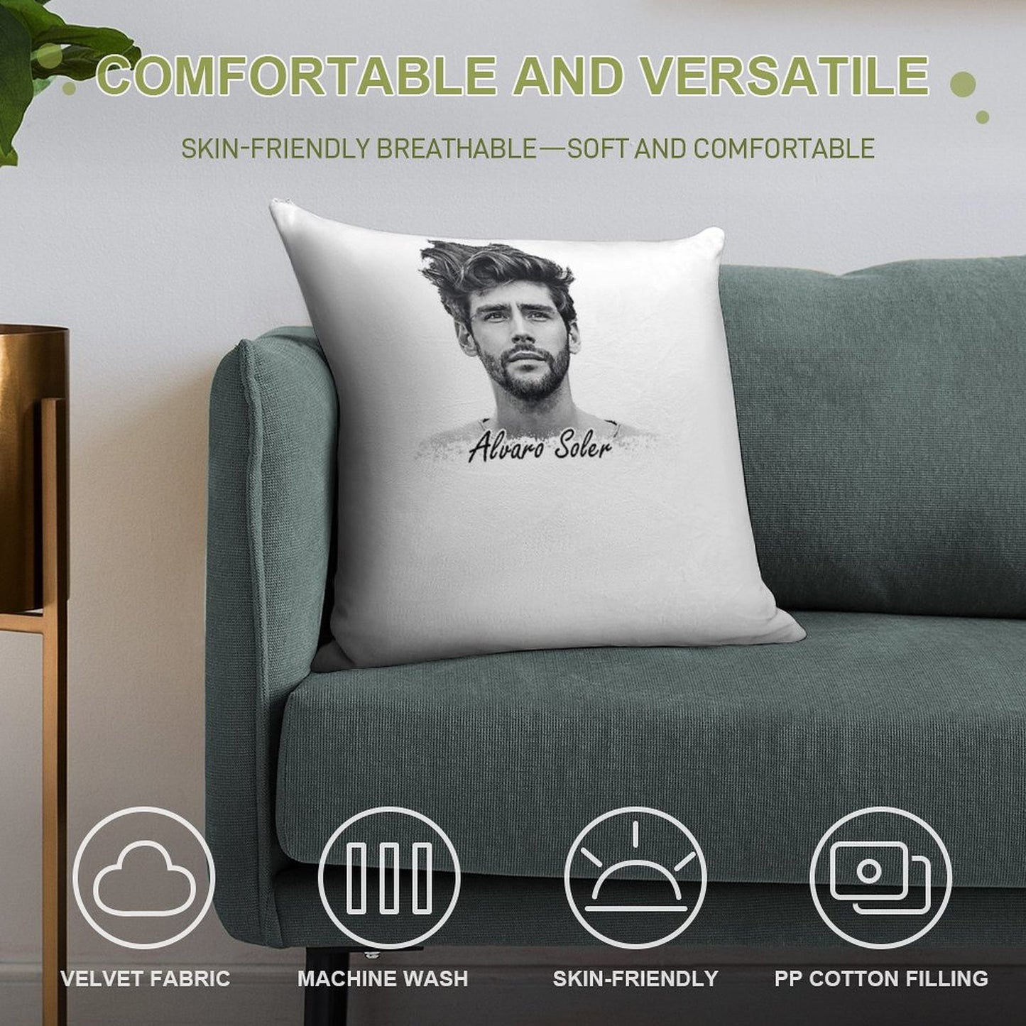 Alvaro Soler Soft Skin-Friendly Throw Pillow