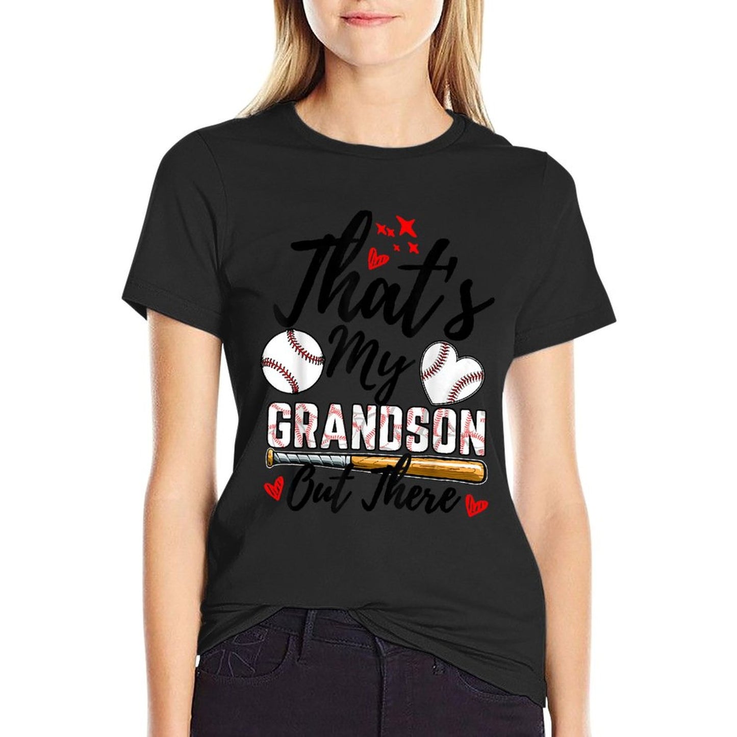 That&#39;s My Grandson Out There Baseball Grandma Mother&#39;s Day T-Shirt