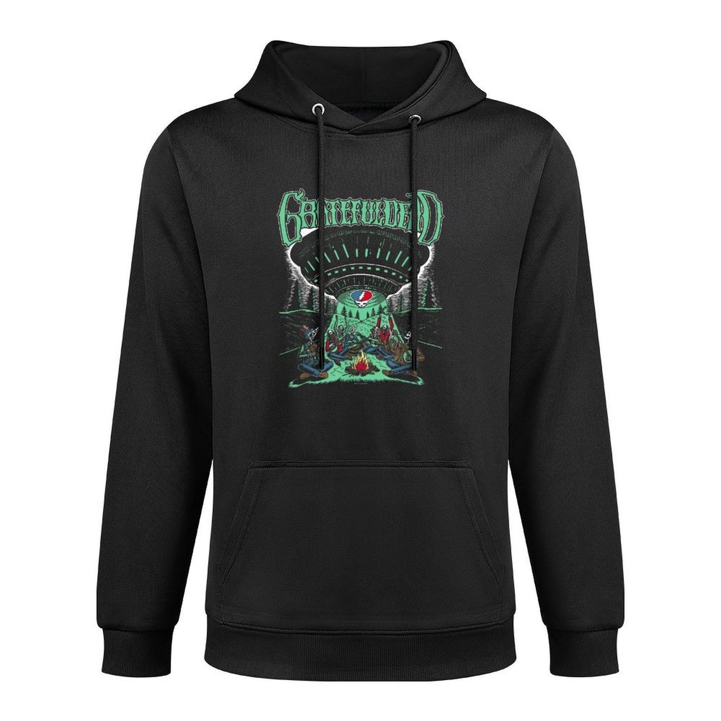 Grateful Dead Skeletons And Aliens Camping Band Breathable Fabric Hoodie