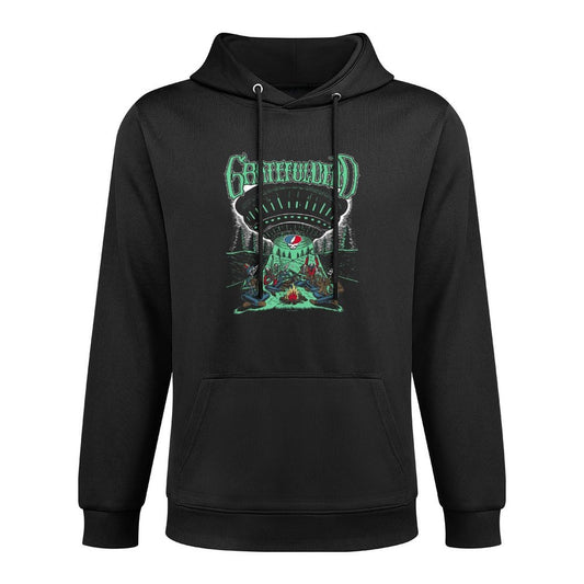 Grateful Dead Skeletons And Aliens Camping Band Breathable Fabric Hoodie