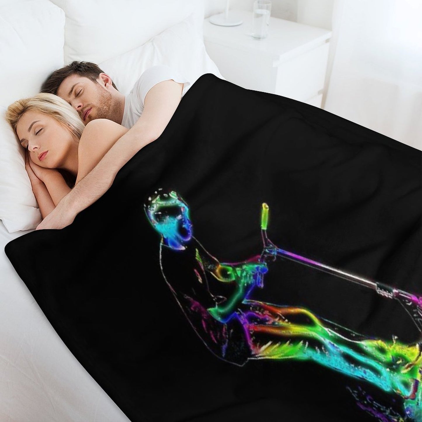 Puddle Jumping - Scooter Boy Throw Blanket