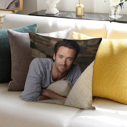 Hugh Jackman Soft Reinforced Edging Throw Pillow
