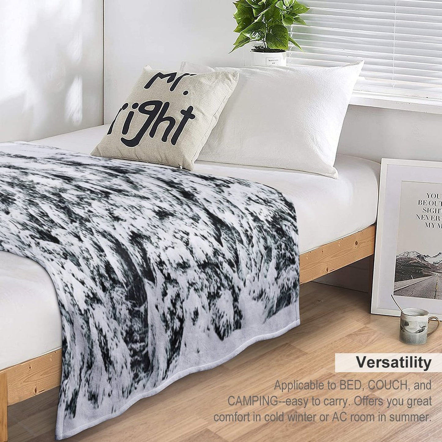 Snow Porn  Misty Moody Foggy Milky Winter Wonderland Forest With Cascadia Trees Covered In Magic Fog Throw Blanket