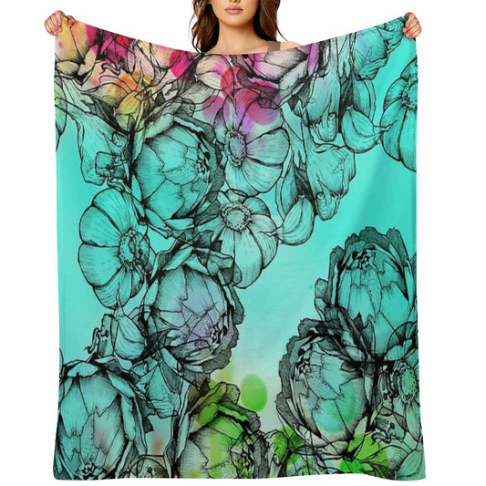 In My Garden of Colours Throw Blanket