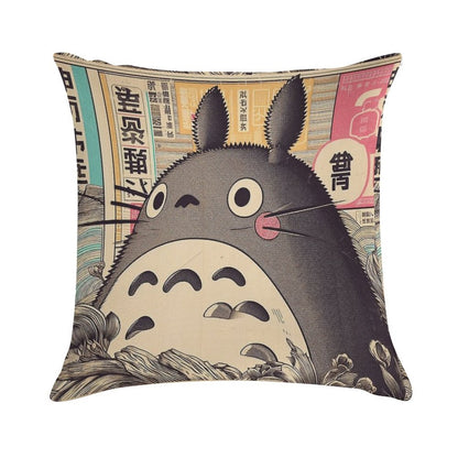 Vintage Japanese Poster Japanese Icon with Retro Charm Soft Skin-Friendly Throw Pillow