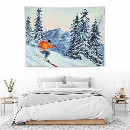 Skiing - The Clear Leader Tapestry