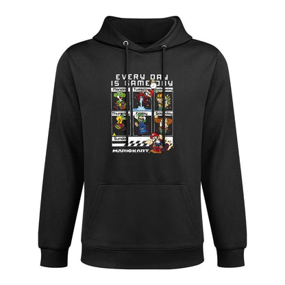Mario Kart Everyday Is Game Day Group Shot Graphic Shrink-Resistant Hoodie