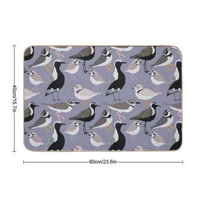 Plethora of Plovers  Easy Maintenance Bath Mat