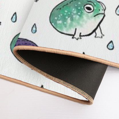 Round Rain Frogs Bath Mat