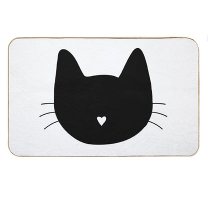 Cat Heart Nose Bath Mat