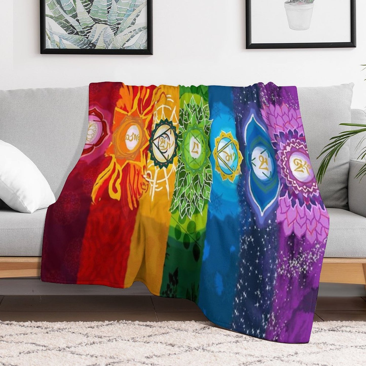 Healing Chakra Blanket Throw Blanket
