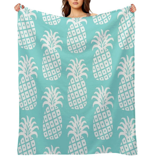 Retro Mid Century Modern Pineapple Pattern 187 Throw Blanket