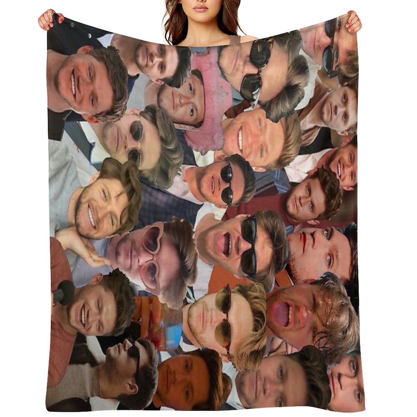 NiallHoran Photo Collage Throw Blanket