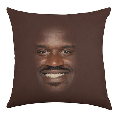 Shaq Fu Linen Throw Pillow Cover