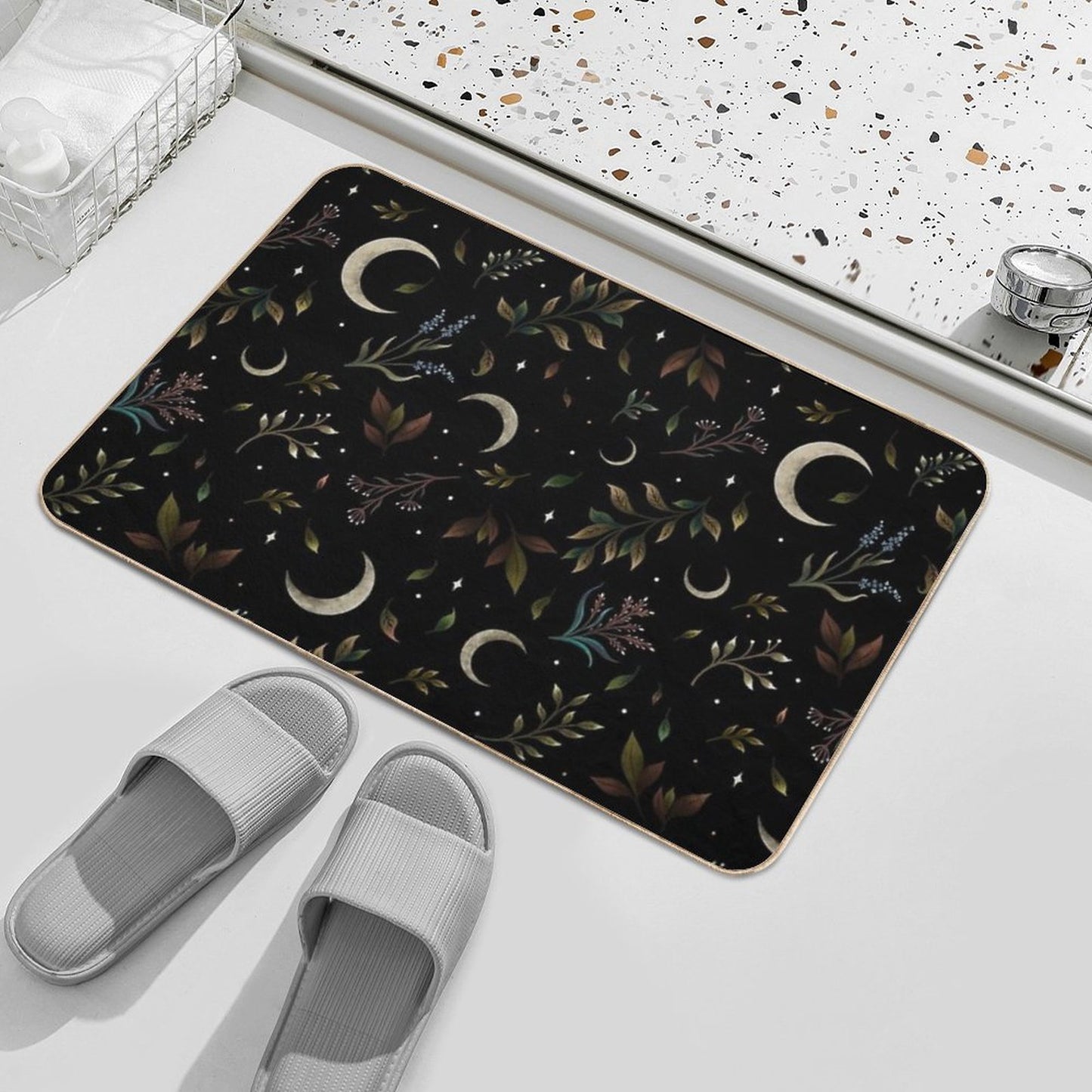 Crescent Moon Garden Bath Mat