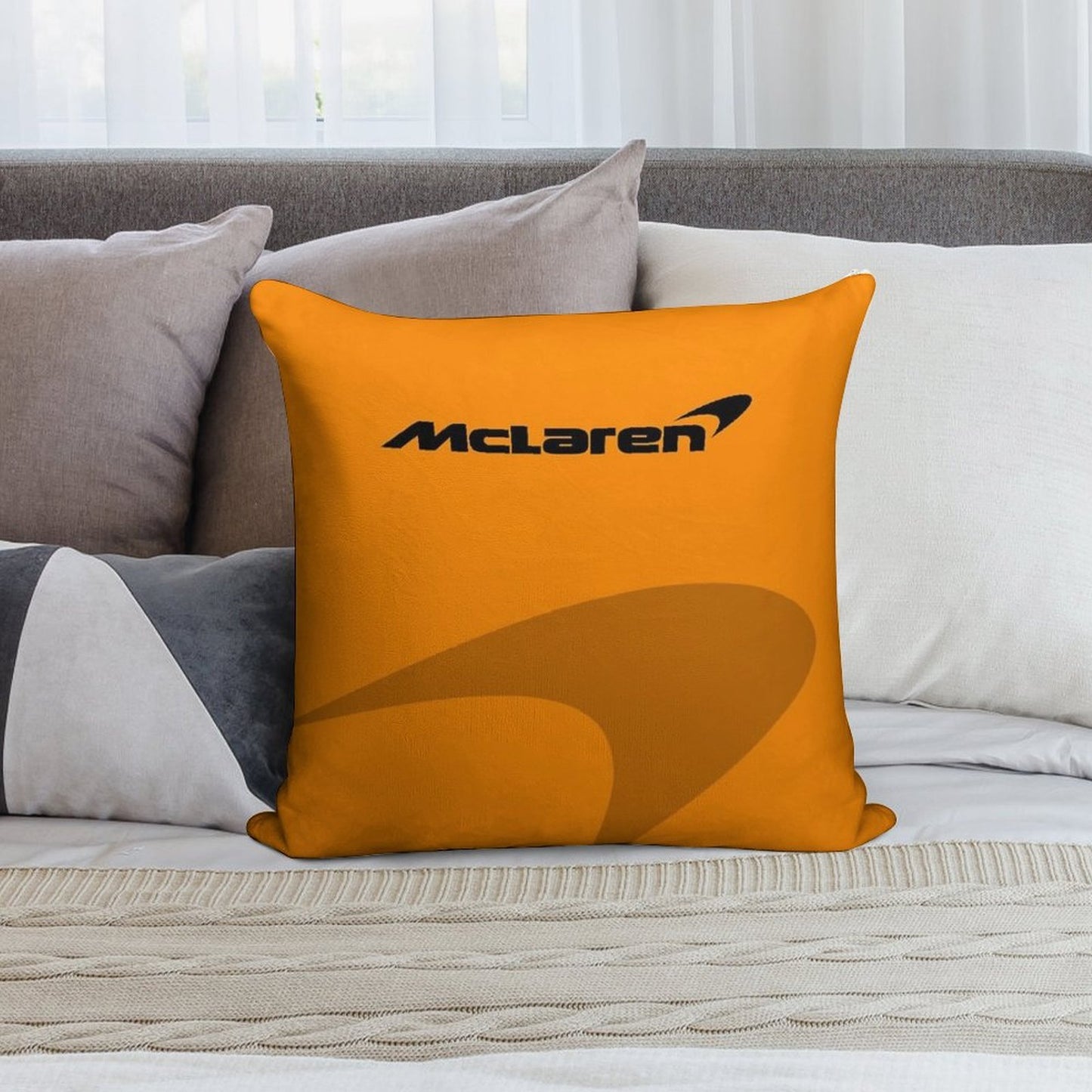 Minimalistic Mclaren Formula 1 Team Inspired Iphone Cover And Samsung Mobile Case Best Gift for F1 Fans Soft Ultra-Soft Texture Throw Pillow