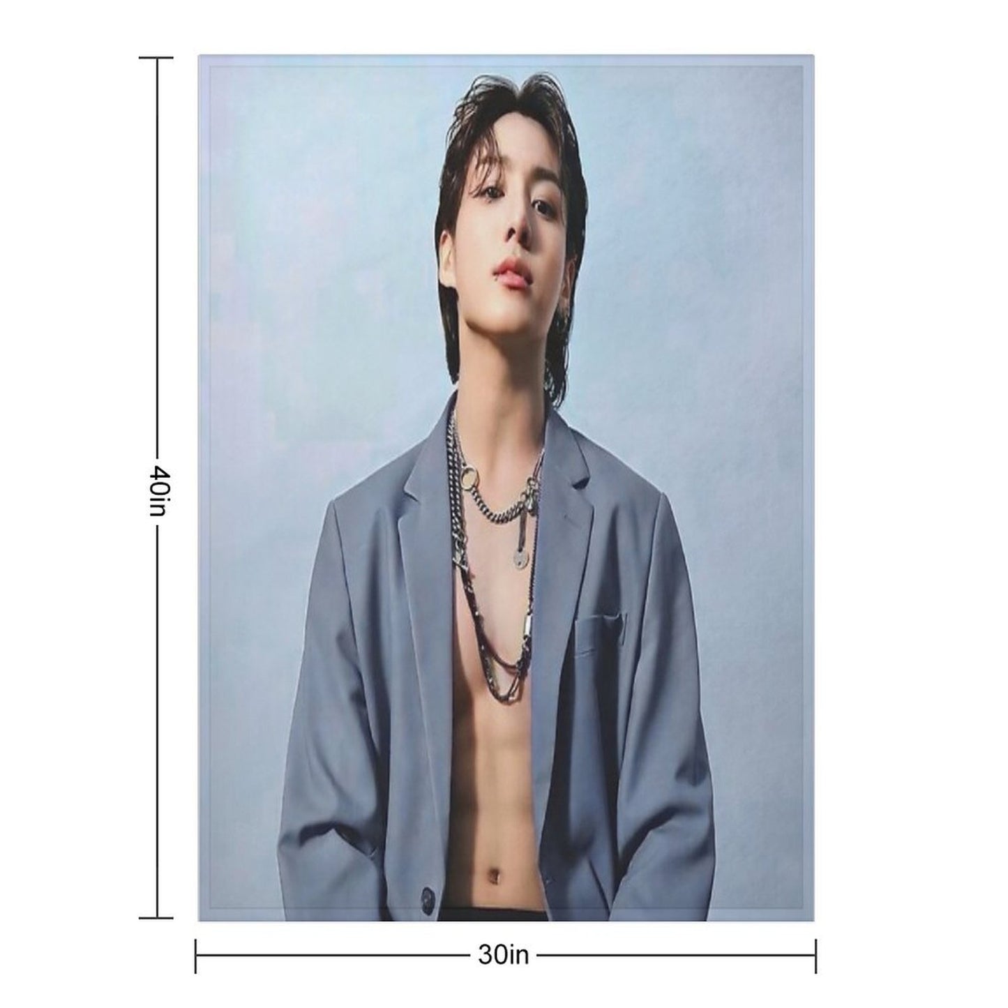 Jungkook Colored Throw Blanket