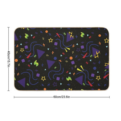 Nostalgic 90s Movie Theatre  Bowling Alley  Roller Rink  Arcade Carpet Bath Mat