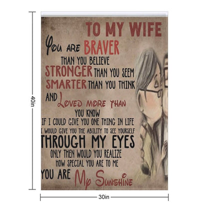 UP To My Wife Throw Blanket