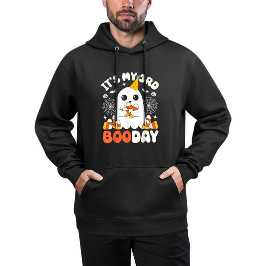 Its My 3rd Boo Day, Funny Halloween Ghost 3rd Birthday Boy Durable Construction Hoodie