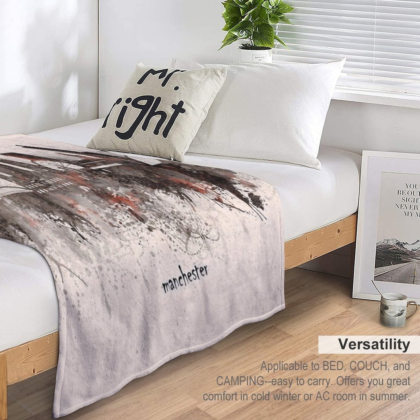 Manchester Skyline Throw Blanket