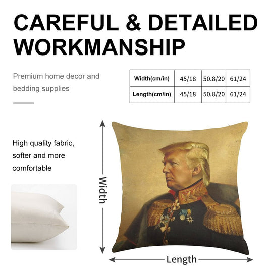 Donald Trump - Replaceface Linen Throw Pillow Cover