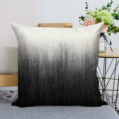 Charcoal Ombré Linen Throw Pillow Cover