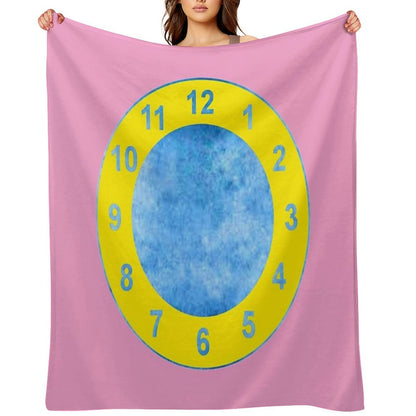 Clock Rug (The Big Comfy Couch) Throw Blanket