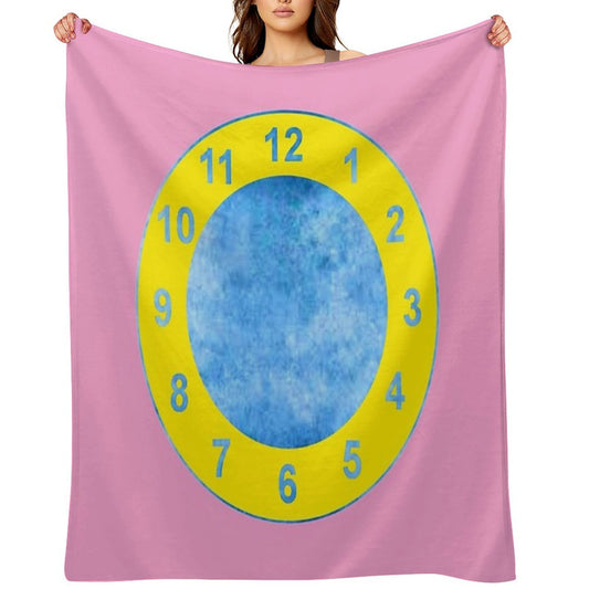 Clock Rug (The Big Comfy Couch) Throw Blanket