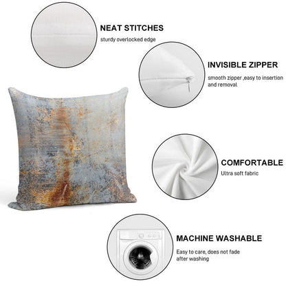 Burn Blue Rust Soft Fade-Resistant Throw Pillow