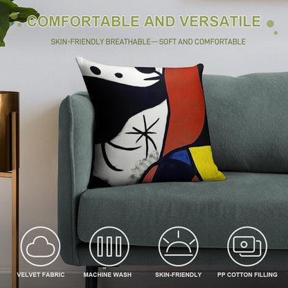 Mirò Art 1 Soft Multiple Sizes Throw Pillow