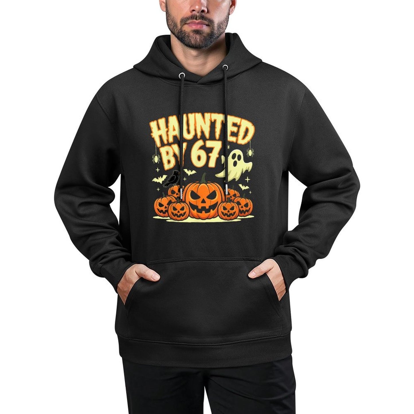 Haunted by 67 Halloween Ghost Six Seven Gen Alpha Z Colorfast Hoodie