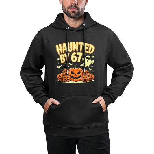 Haunted by 67 Halloween Ghost Six Seven Gen Alpha Z Colorfast Hoodie