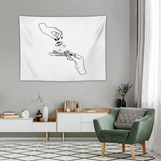 Weed Flower Tapestry