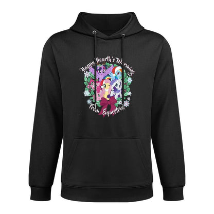 My Little Pony Christmas Happy Hearths Warming Wreath Pilling-Resistant Hoodie