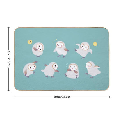 Baby Barn Owls Bath Mat