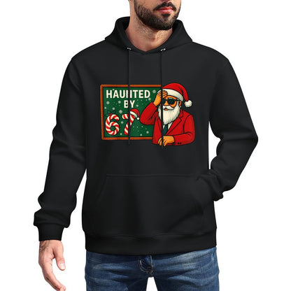 Haunted by 6-7 Funny Teacher 67 Santa Christmas Six Seven Easy Care Hoodie