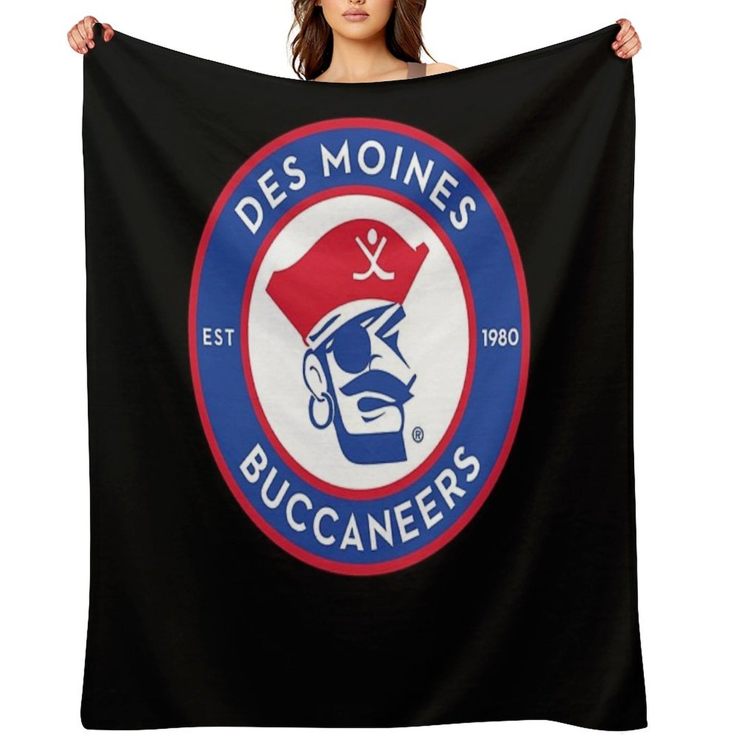Des Moines Buccaneers Throw Blanket