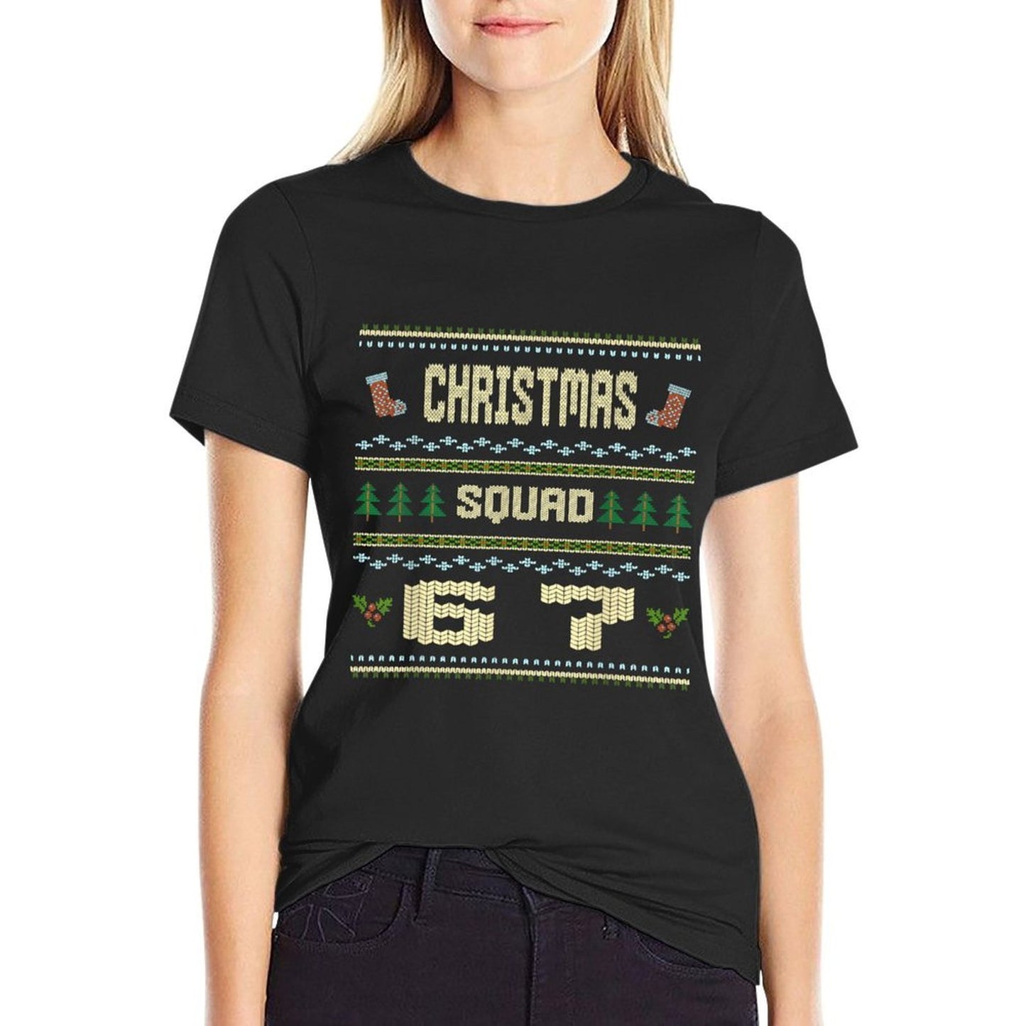 Funny 67 Six Seven Meme Brainrot 67 Christmas Squad  Classic T-Shirt