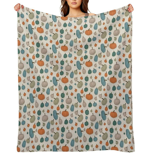 Painterly Pumpkins Throw Blanket