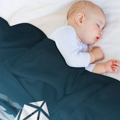 Mountain Full Moon D20 Dice Tabletop RPG Maps And Landscapes Throw Blanket