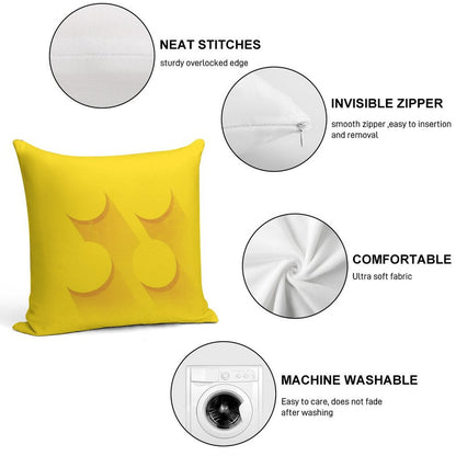 Yellow Brick Soft Skin-Friendly Throw Pillow