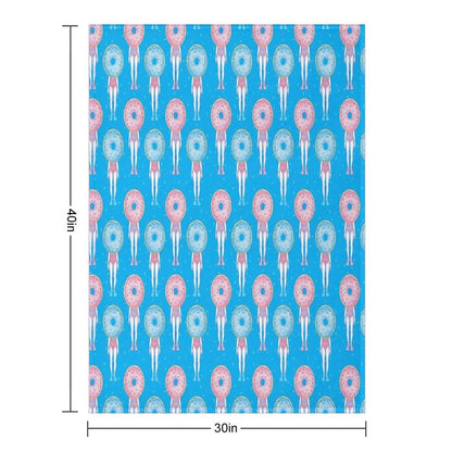 The Summer Treats  Pool Party Doughnut Throw Blanket