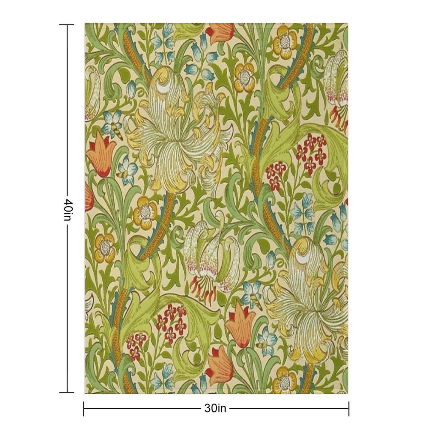 William Morris Golden Lily Throw Blanket