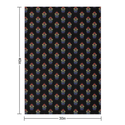 Supernatural Rainbow Pentacle Throw Blanket