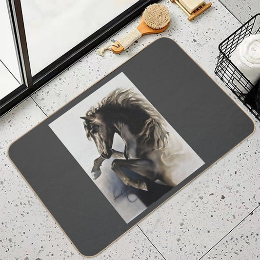 Black Fury Bath Mat